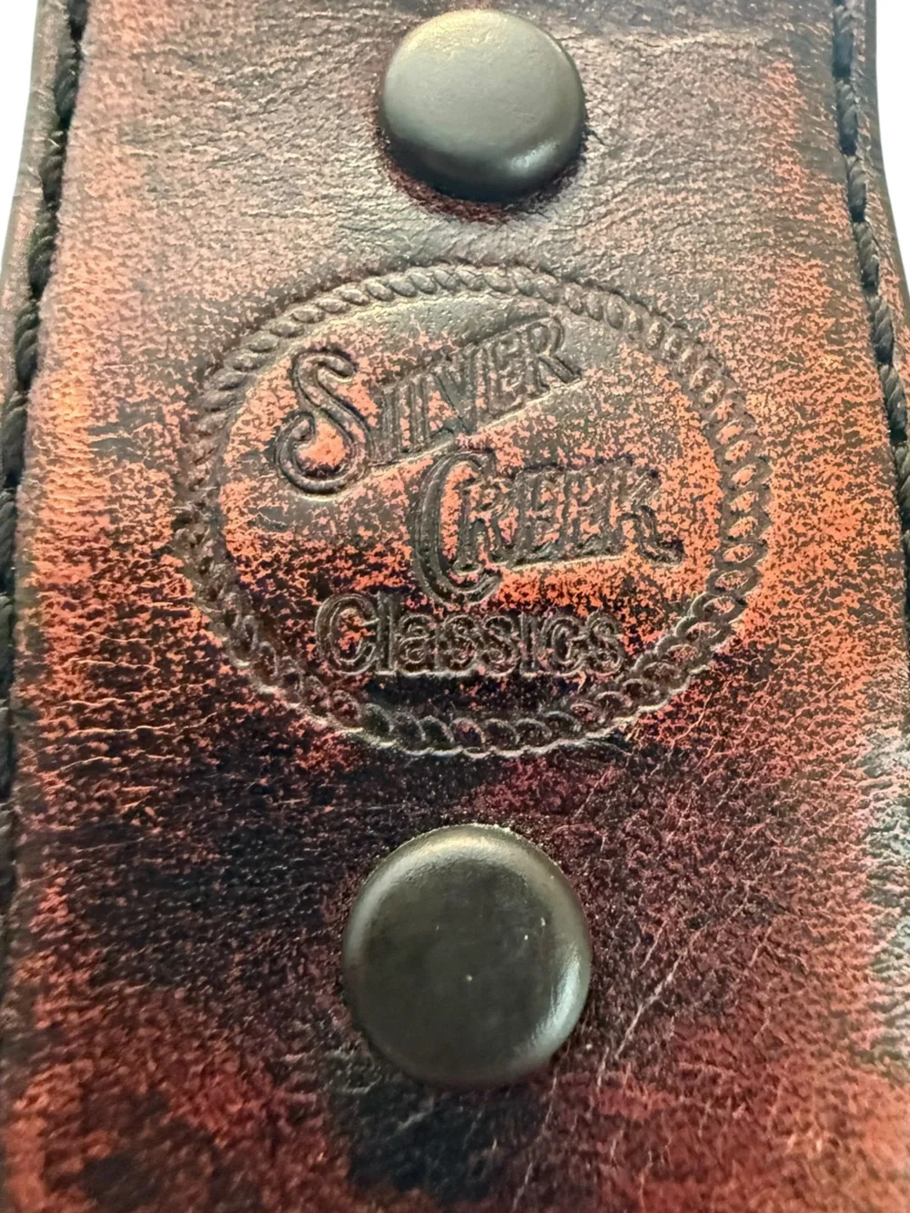Silver Creek Men's 38 Western Cowboy Brown Tooled Embossed Leather Belt 51109